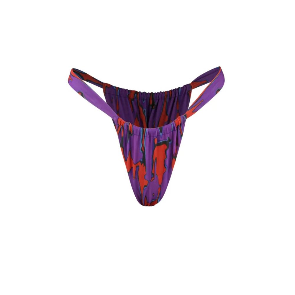 Vibrant Purple and Red Bikini Bottom